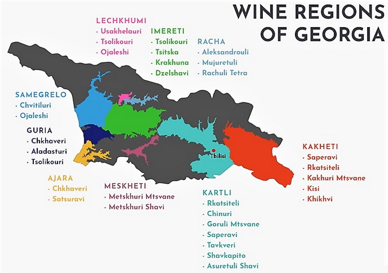 Regiones de vinos de Georgia