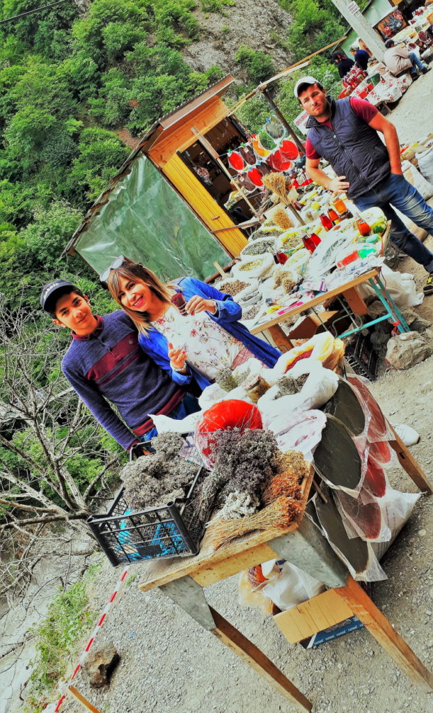 Rural tea market in Lahic Village Azerbaijan